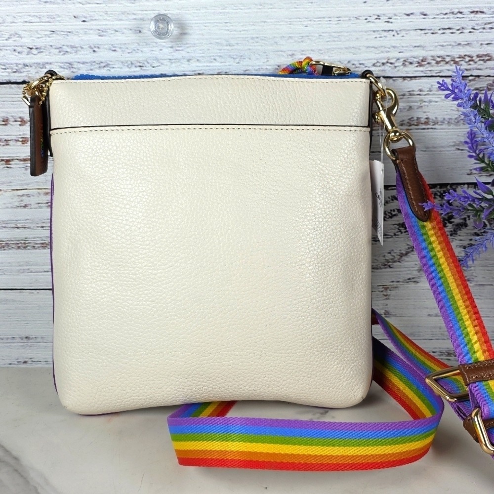 COACH BAG #2505 RAINBOW XBODY SHOULDER HORSE CARRIAGE LEATHER JES SLIM NWT‎ - Picture 9 of 15